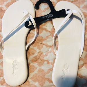 White sandals